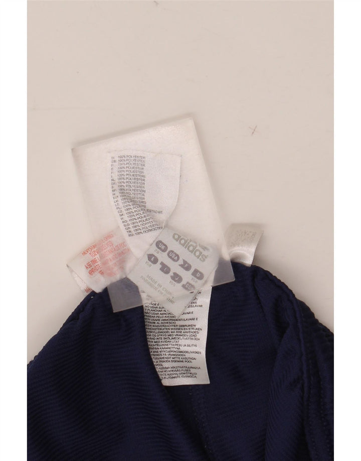 ADIDAS Womens Climalite Sportshorts UK 12 Medium Navy Blue Colourblock