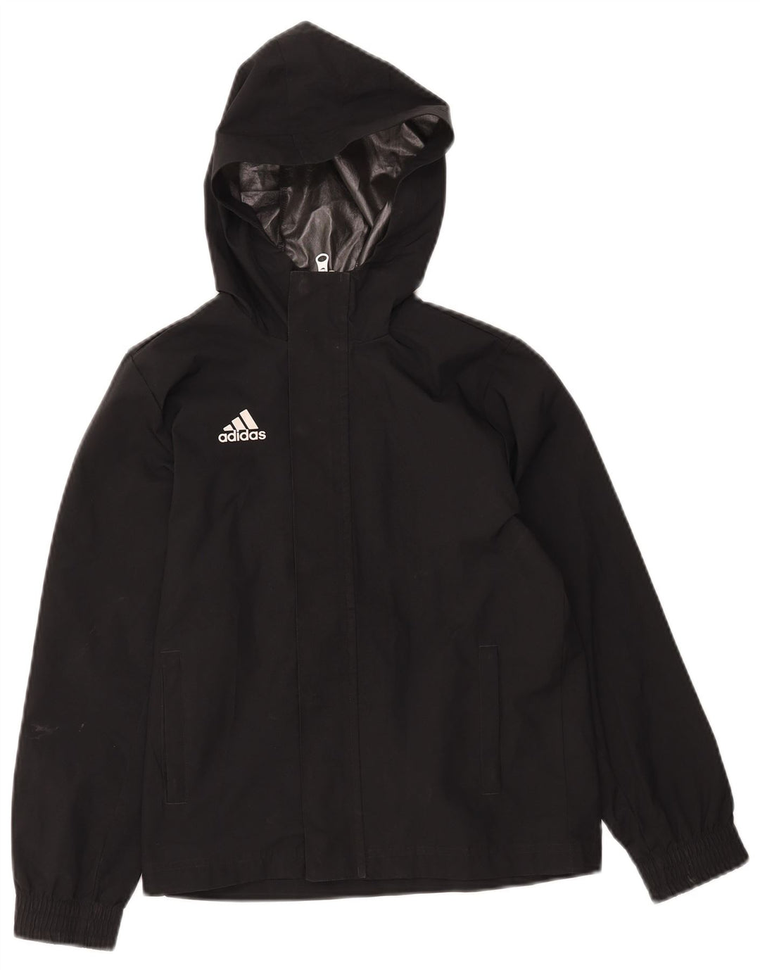ADIDAS hættejakke til drenge 9-10 år sort polyester
