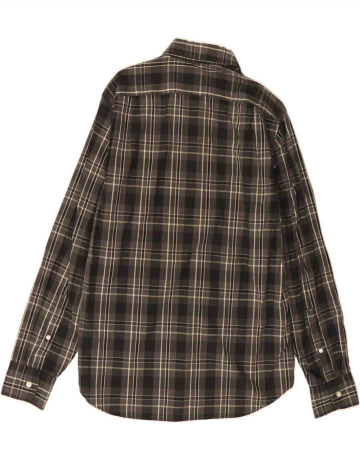 J. CREW Mens Shirt Medium Grey Check Cotton Vintage J. Crew and Second-Hand J. Crew from Messina Hembry 