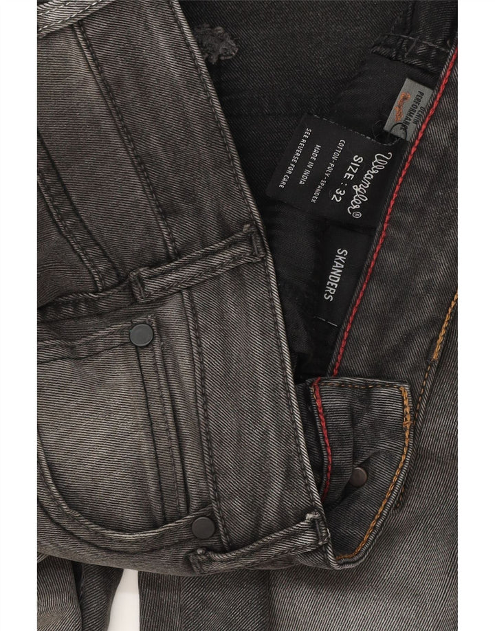 WRANGLER Herre Skanders Straight Jeans W32 L29 Grå Bomuld