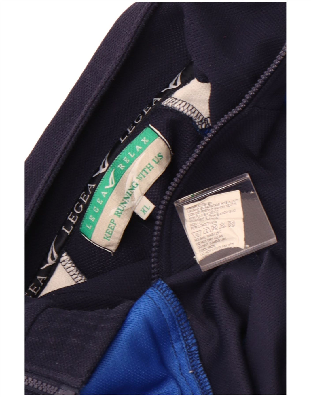 LEGEA Træningsdragt til mænd Topjakke XL Marineblå Colourblock Polyester