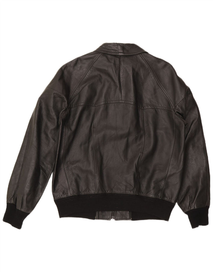 Alta Moda Herre Bomber Læderjakke IT 54 2XL Sort