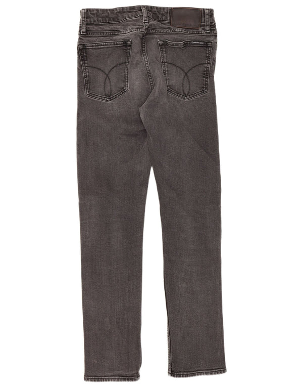Calvin Klein Dame Slim Fit Slim Jeans W28 L30 Grå Bomuld