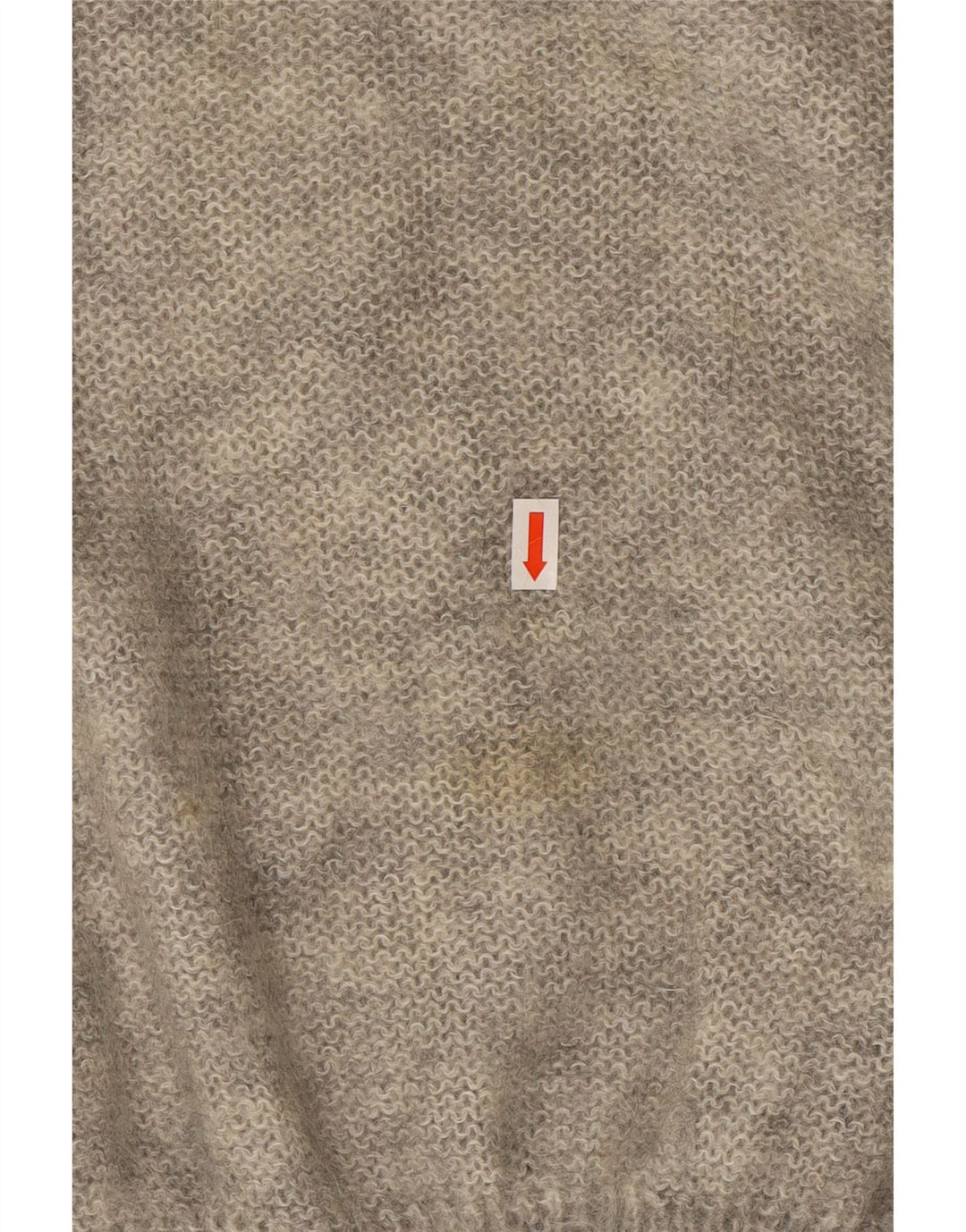 VINTAGE Dame Turtle Neck Jumper Sweater UK 18 XL Grey Floral Mohair