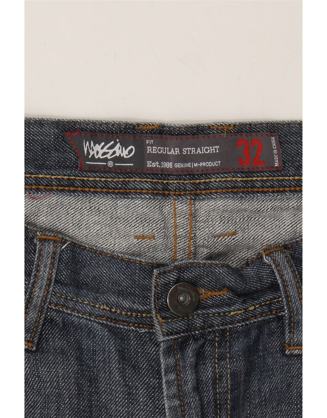 MOSSIMO Mens Regular Straight Jeans W32 L28 Blue Cotton Vintage Mossimo and Second-Hand Mossimo from Messina Hembry 