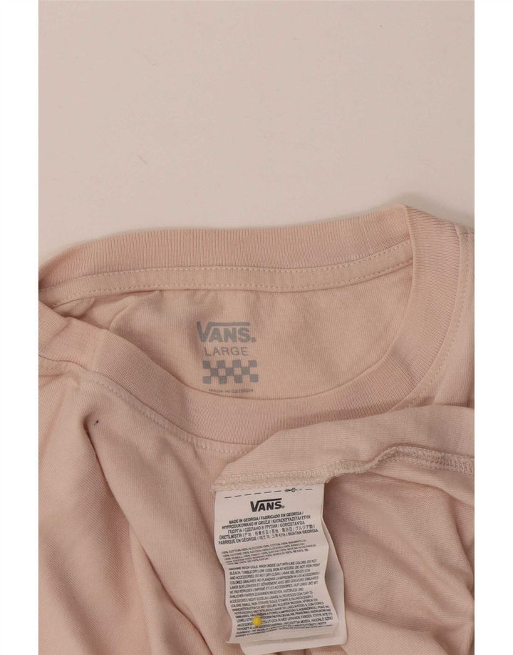 Vans Herre T-Shirt Top Stor Pink Bomuld
