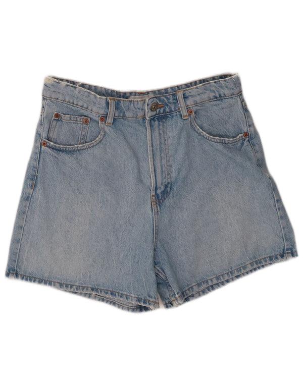 Zara Dame højtaljede denimshorts EU 40 Medium W30 Blå Bomuld