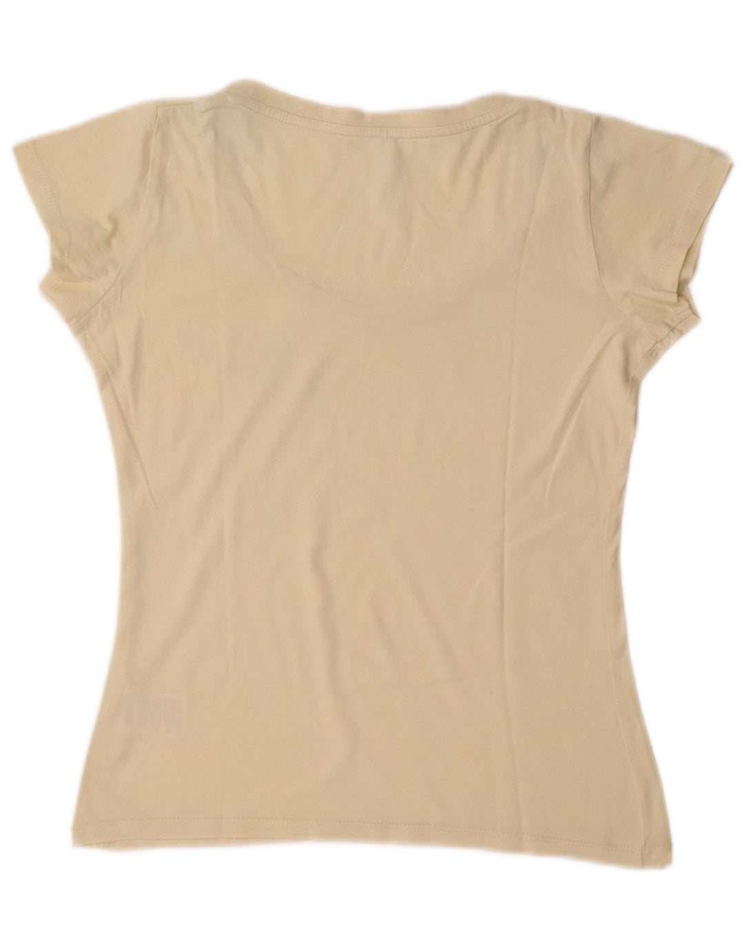 Guru Dame T-Shirt Top UK 12 Medium Off White Bomuld