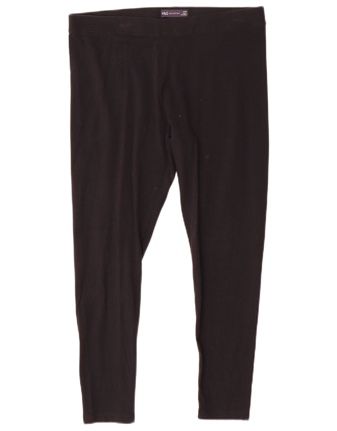 Marks & Spencer Womens Leggings UK 14 Large Black Bomuld