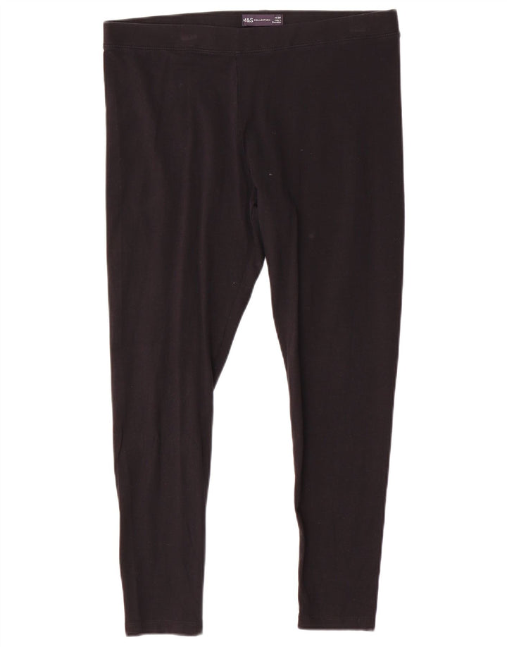 Marks & Spencer Womens Leggings UK 14 Large Black Bomuld