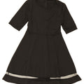 VINTAGE Womens A-Line Dress UK 10 Small Black Polyester Vintage Vintage and Second-Hand Vintage from Messina Hembry 