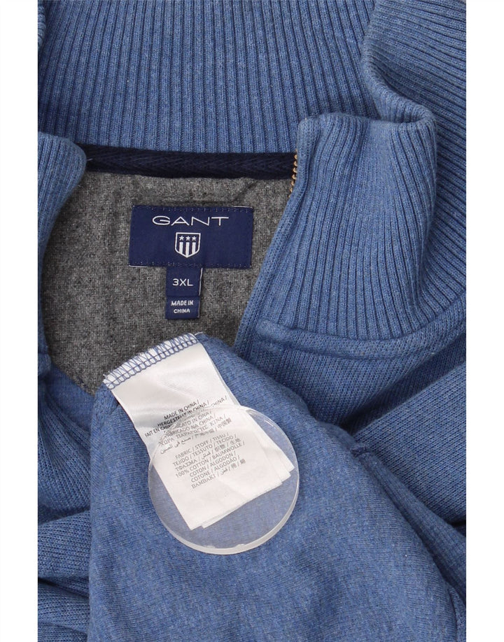 GANT Sweatshirt med lynlås til mænd 3XL blå bomuld