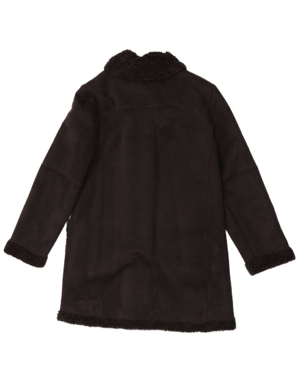 Zara Sherpa Overfrakke UK 10 Small Black