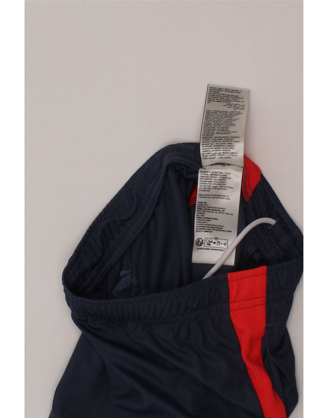 Puma Boys Sports Shorts 5-6 år Navy Blue Colourblock Polyester