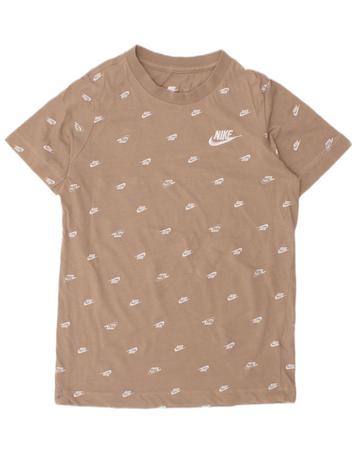 Nike drenge grafisk t-shirt top 8-9 år lille beige bomuld