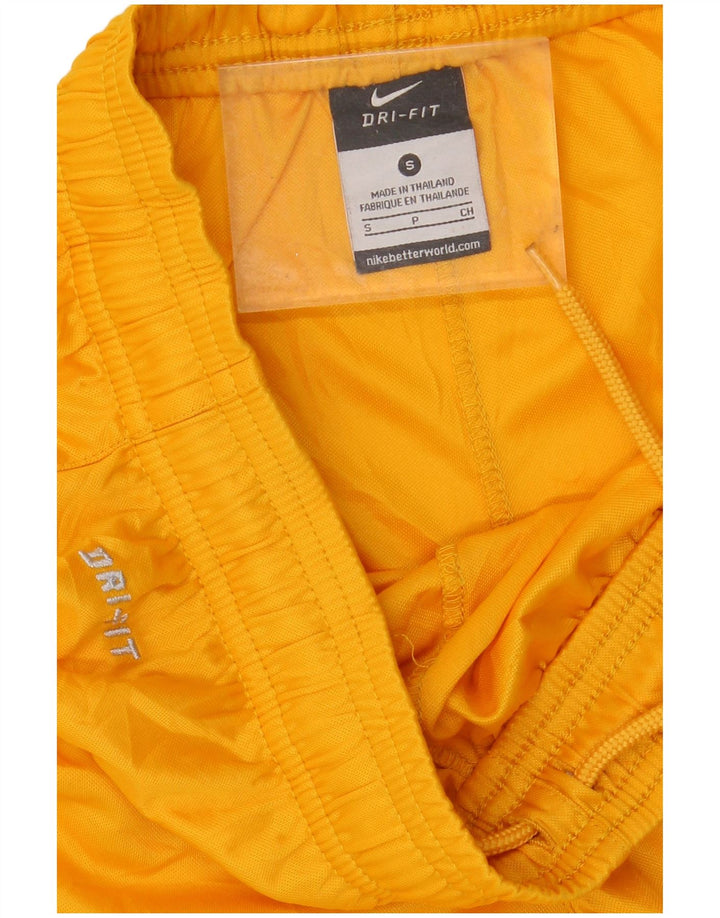 NIKE Mens Dri Fit Graphic Sport Shorts Small Yellow Polyester