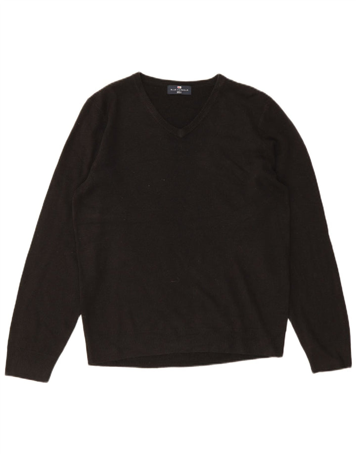 Marks & Spencer Herre Blue Harbor V-hals sweater Medium Sort
