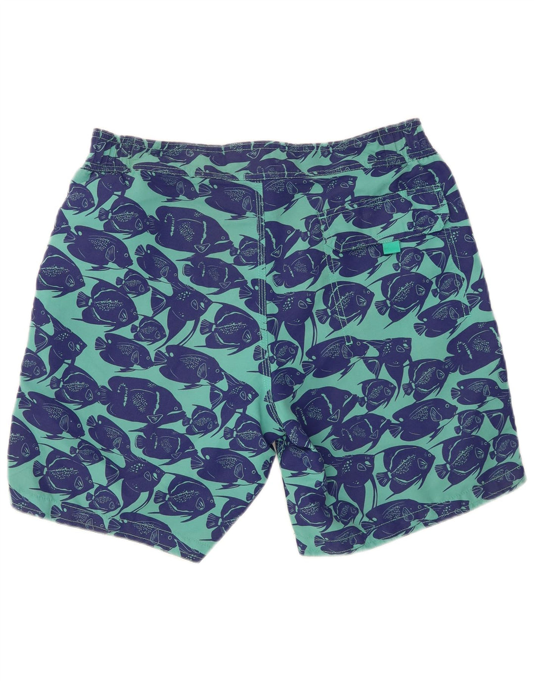 Boden Badeshorts til mænd med abstrakt mønster mellemblå polyester