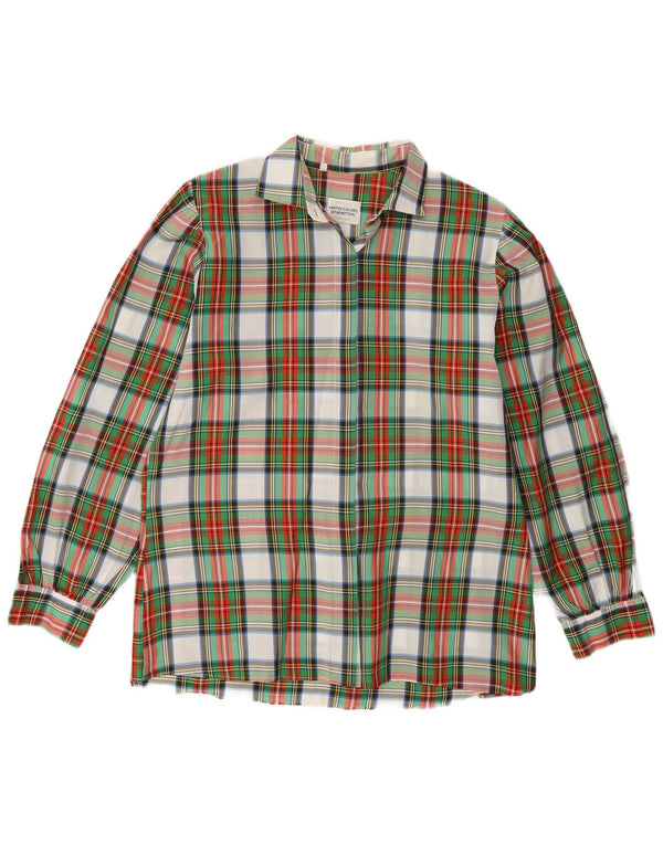 Benetton Womens Shirt IT 46 Large Multicoloured Plaid Polyethylene