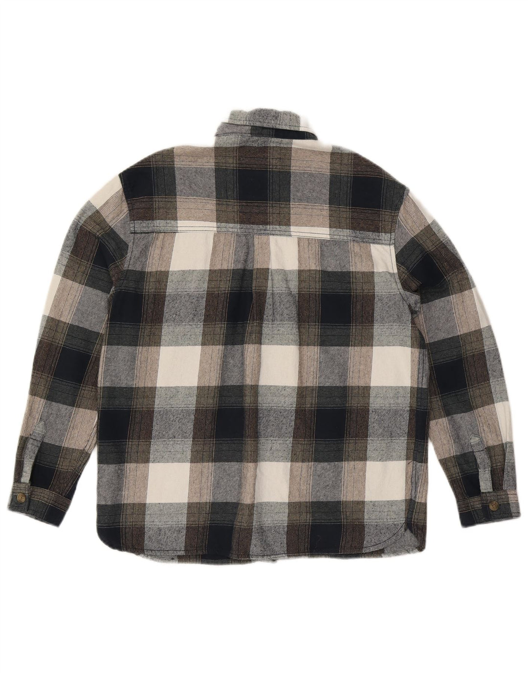 Fat Face Dame Oversized Flanell Shirt UK 10 Small Grey Ternet Bomuld