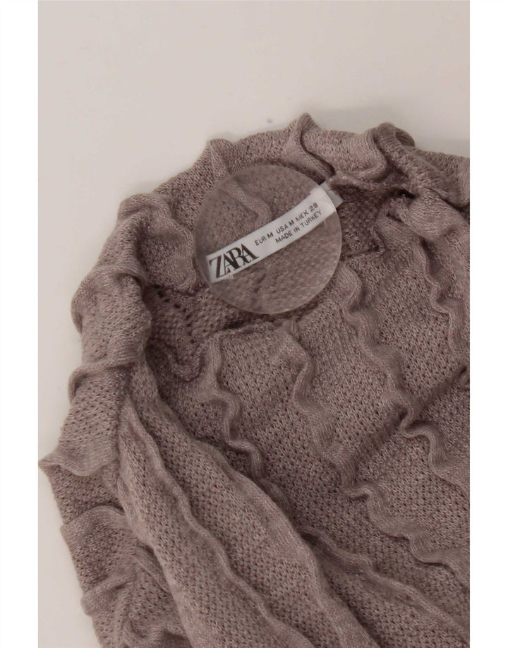 Zara Dame Maxi Ærmeløs Jumper Dress UK 12 Medium Grey