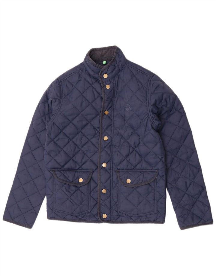 Benetton Boys Quiltet jakke 11-12 år 2XL Marineblå polyamid