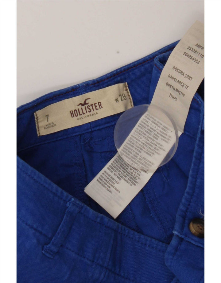 Hollister Womens Hot Pants US 7 Medium W28 Blue Cotton