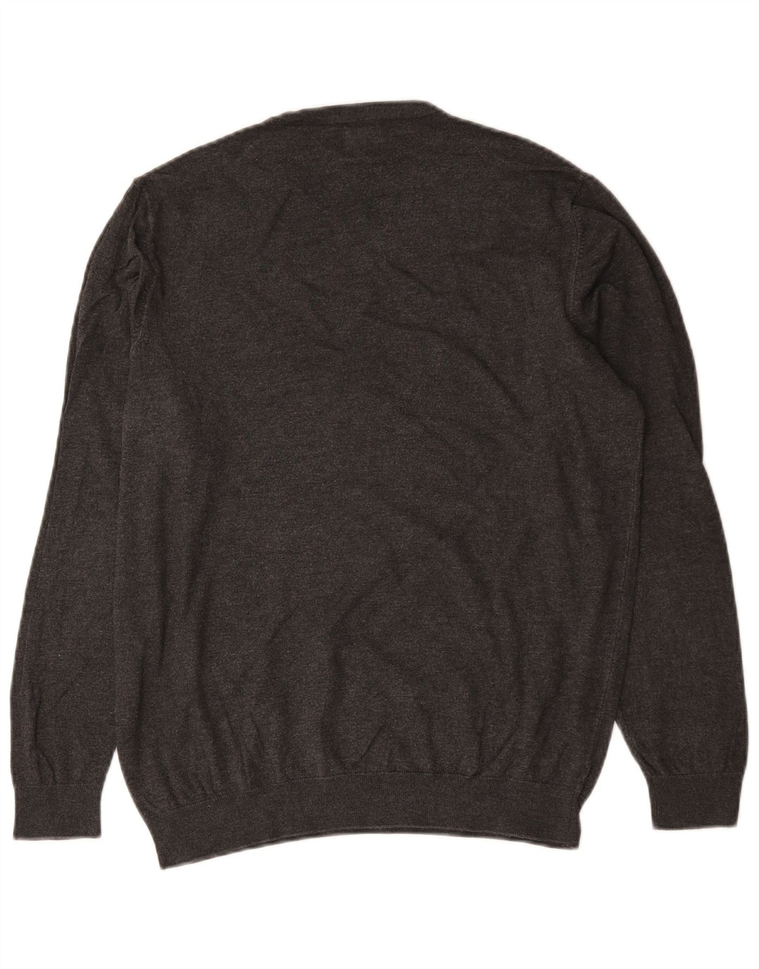 Zara sweater med rund hals til kvinder UK 14 Medium Grey Flecked Viscose