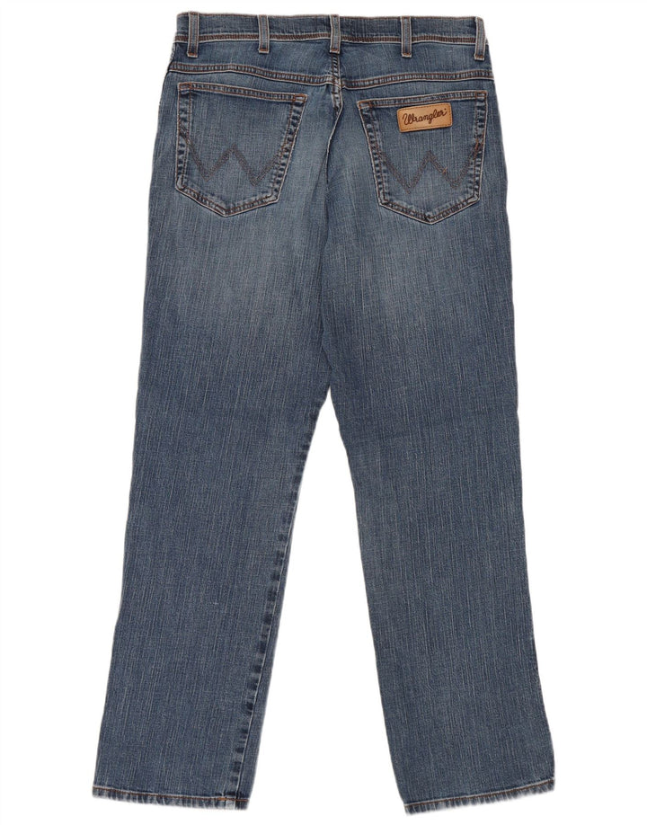 Wrangler Straight Jeans til mænd W34 L32 blå bomuld