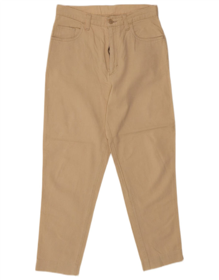 BENETTON højtaljede cropped bukser til kvinder IT 44 Medium W26 L24 Beige