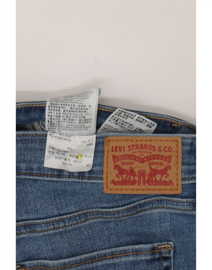 LEVI'S Womens Distressed Denim Shorts W31 Medium Blue Cotton Vintage Levi's and Second-Hand Levi's from Messina Hembry 