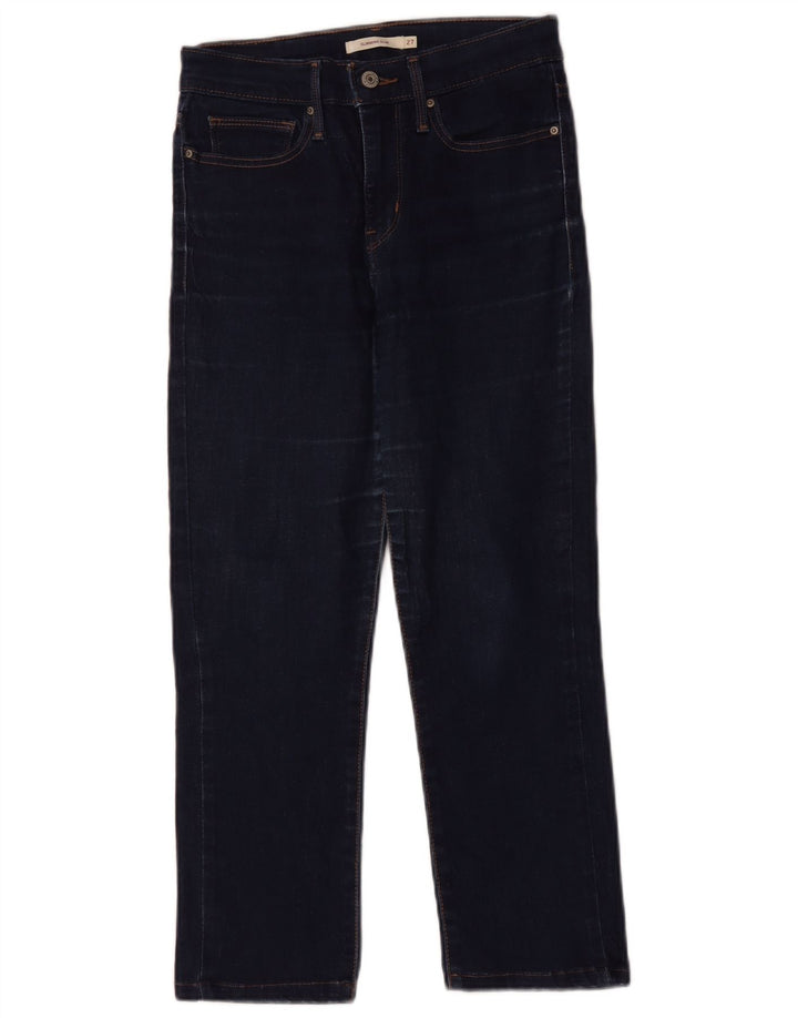 Levi's Kvinder Slankende Slim Jeans W27 L27 Marineblå Bomuld