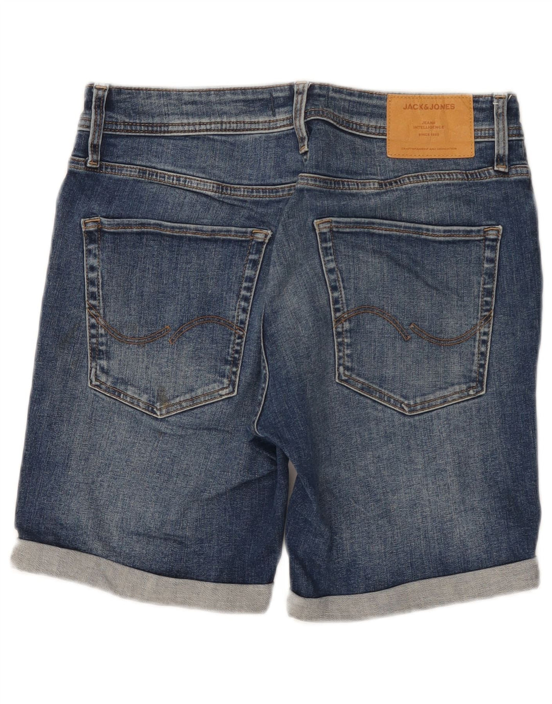 JACK & JONES Denimshorts til mænd Små W29 blå bomuld
