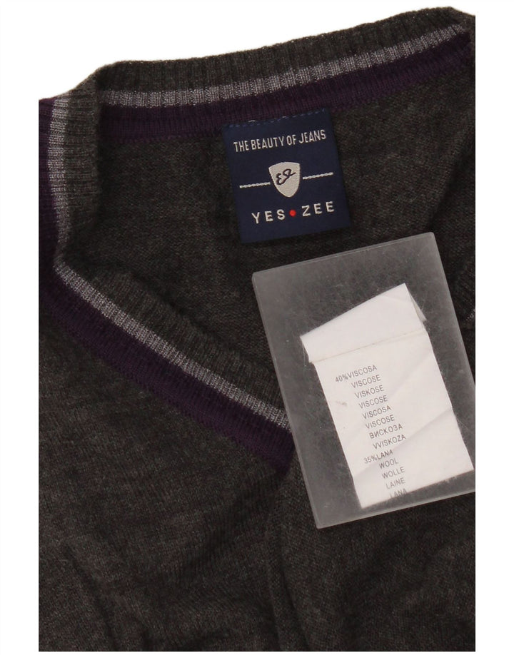 Yes Zee Herre Vest Tank Top XL Grå Viscose