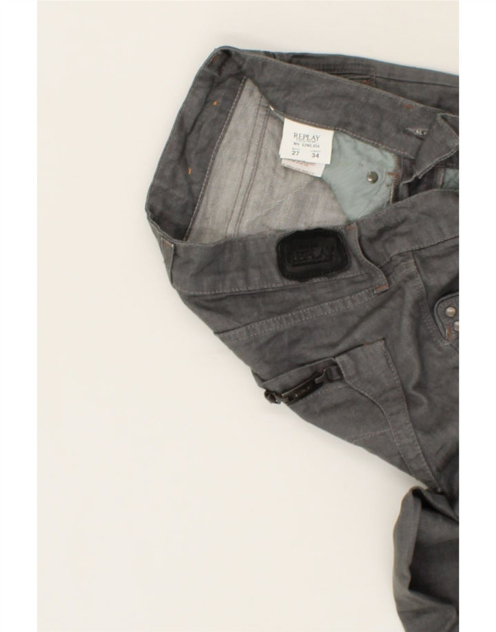 REPLAY Womens Slim Jeans W27 L34 Grey Cotton Vintage Replay and Second-Hand Replay from Messina Hembry 