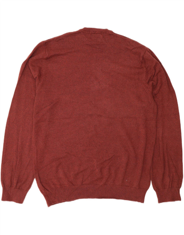 Marks & Spencer Herre V-hals sweater 2XL brun bomuld