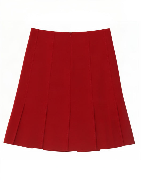 Luisa Spagnoli Dame A-Line Nederdel IT 42 Medium W28 Burgundy Uld
