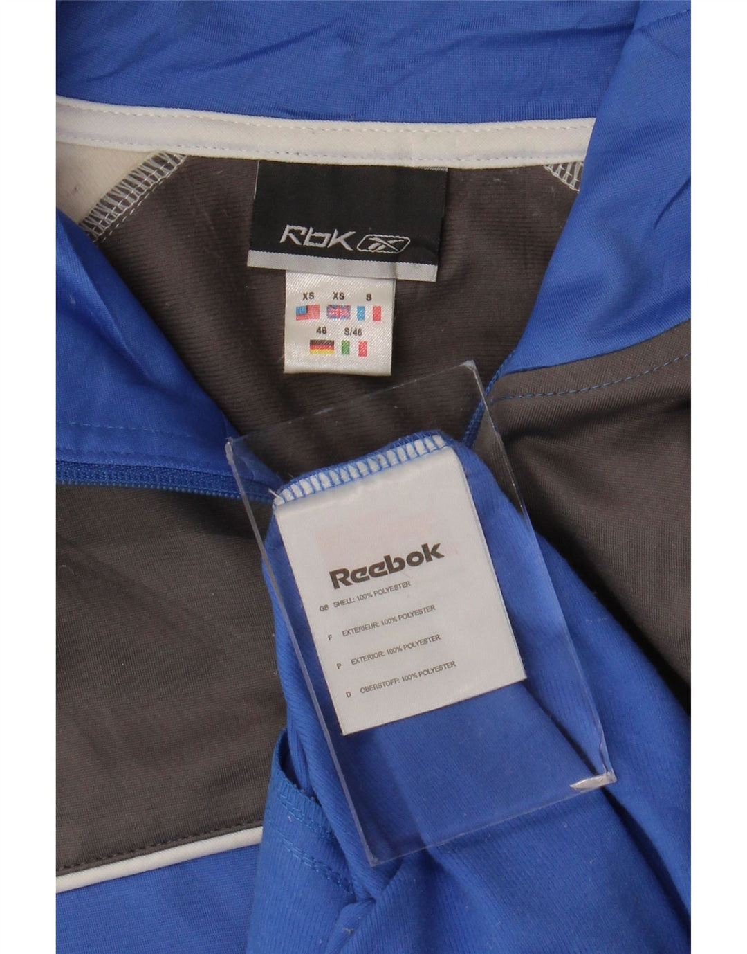 Reebok Træningsdragt til mænd Topjakke XS Blå Colourblock Polyester