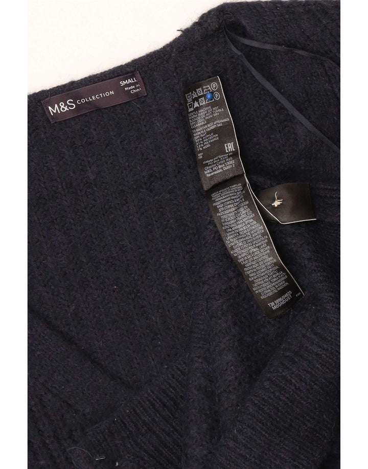 Marks & Spencer Dame Oversized Cardigan Sweater UK 10 Small Navy Blue