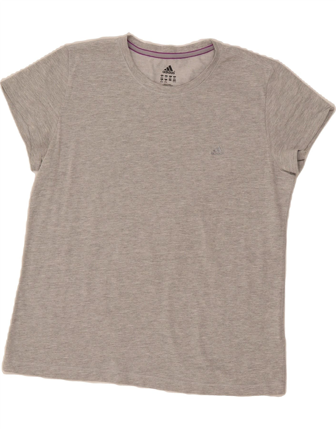 ADIDAS Womens T-Shirt Top UK 20/22 XL Grey Vintage Adidas and Second-Hand Adidas from Messina Hembry 