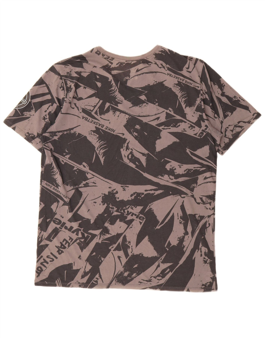 Nike Herre Dri Fit abstrakt mønster grafisk T-shirt top stor grå