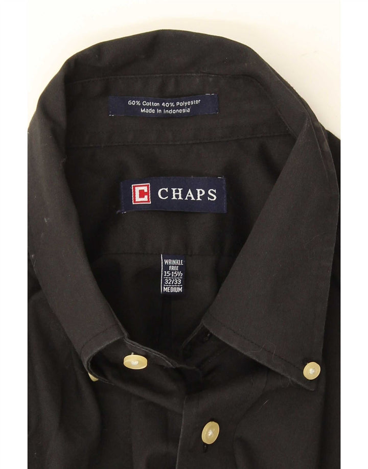 Chaps Herreskjorte str. 15 1/2 Medium Sort Bomuld