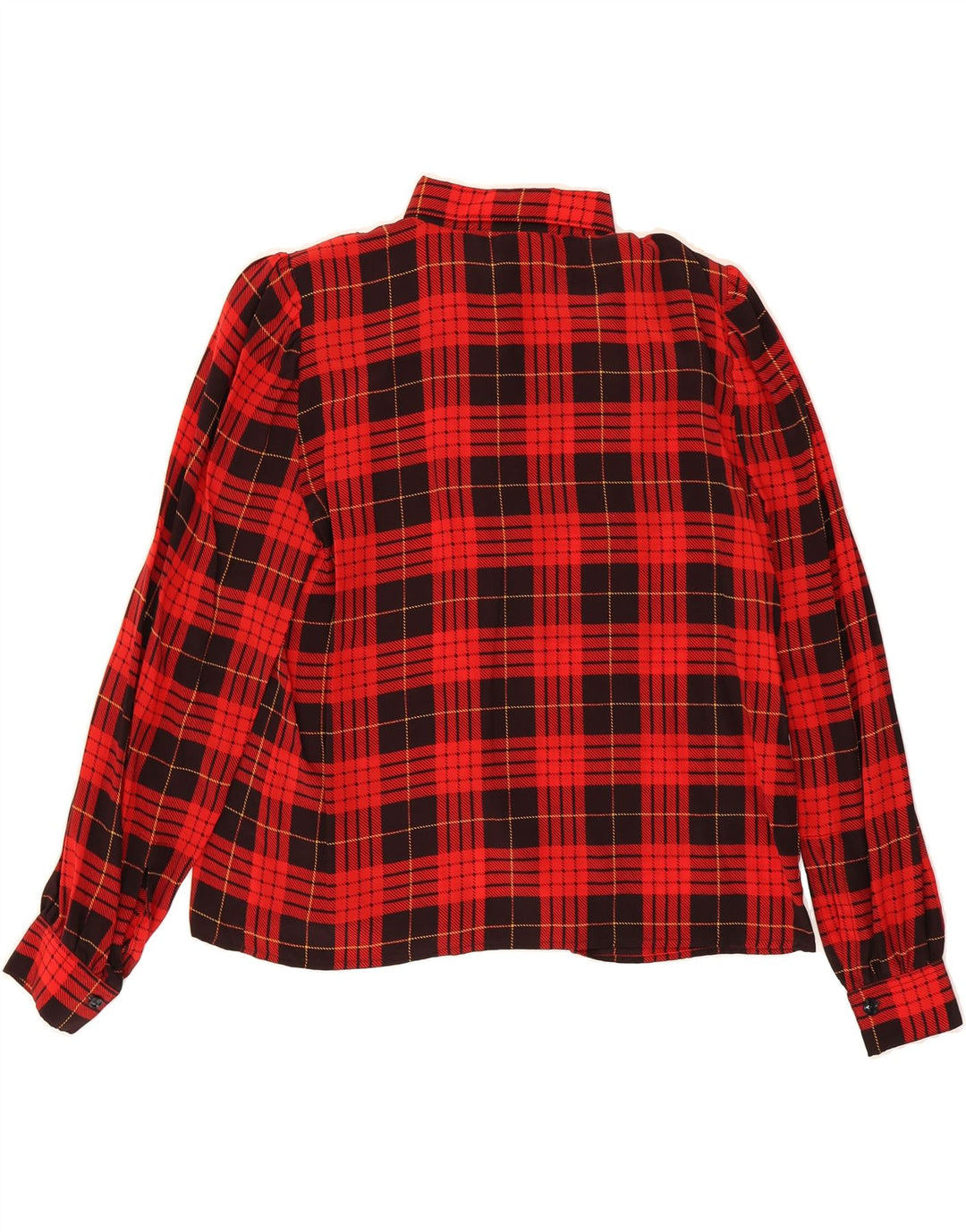 VINTAGE Womens Shirt UK 14 Medium Red Check Vintage Vintage and Second-Hand Vintage from Messina Hembry 