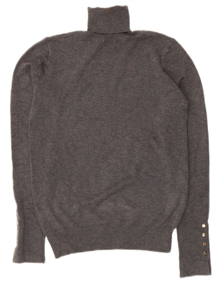 Zara Dame Rullehals Sweater UK 8 Small Grå