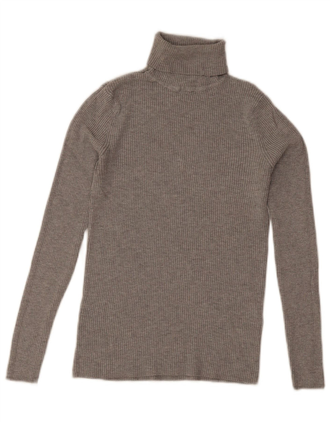 Marks & Spencer Dame Rullehals Sweater UK 8 Small Grey Viscose