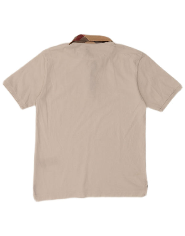 Burberry Boys Polo Shirt 13-14 år Hvid Colourblock Bomuld
