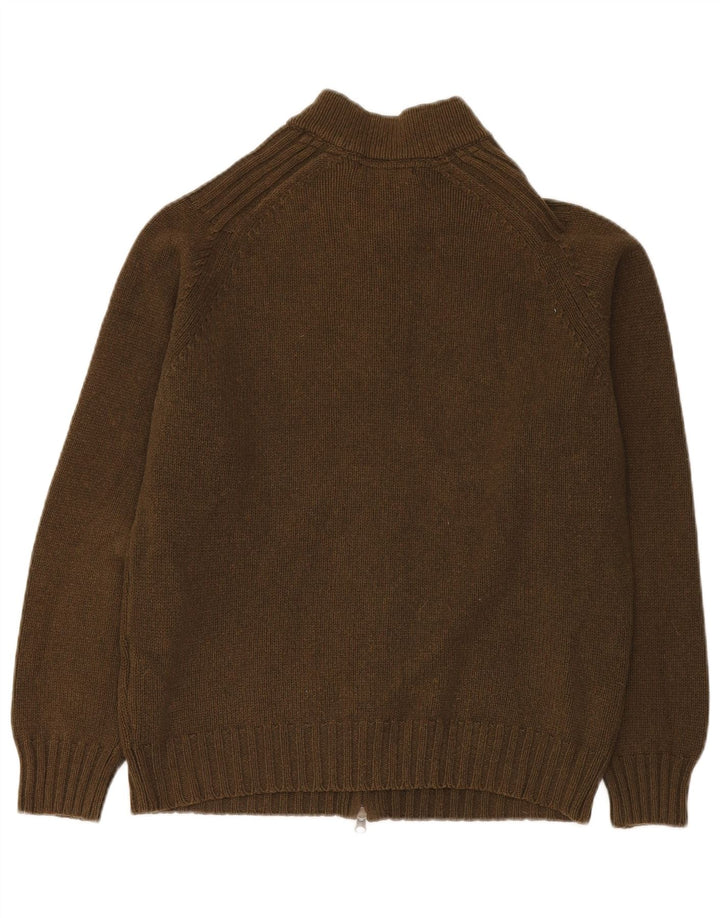 MASSIMO DUTTI Herre cardigan sweater Medium Khaki Wool