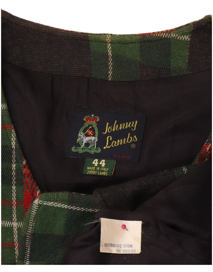 Johnny Lambs Dame Crop Blazer Jacket IT 44 Medium Flerfarvet Ternet