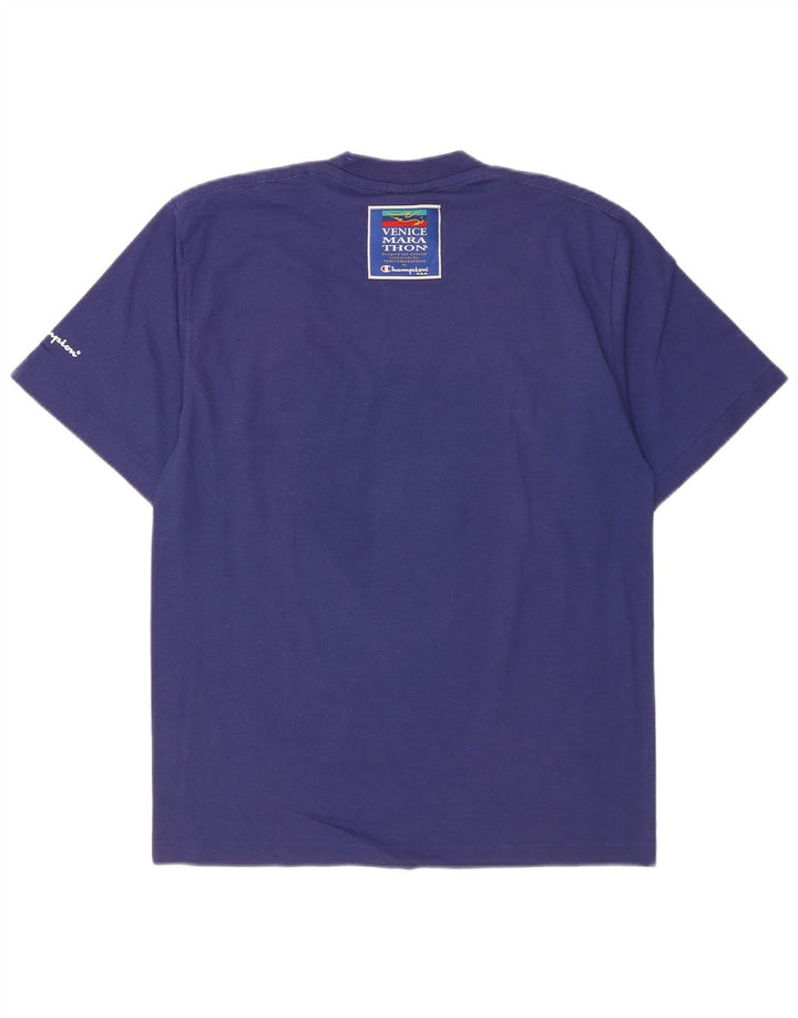 Champion Herre grafisk T-shirt top lille blå bomuld