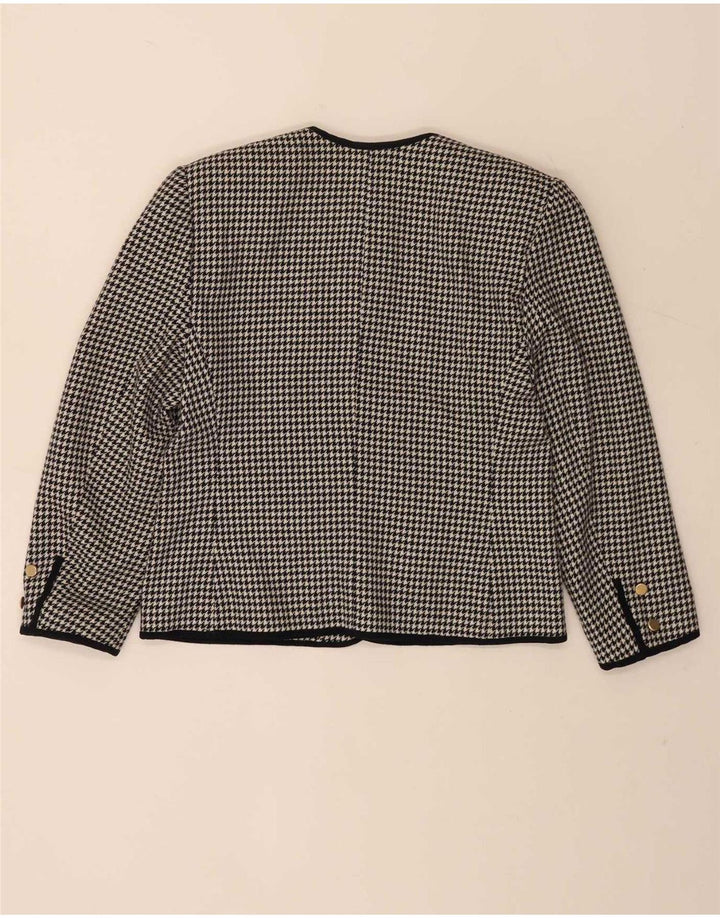 Vintage dame 5-knaps 2-delt nederdelsæt IT 46 Large W28 Black Houndstooth
